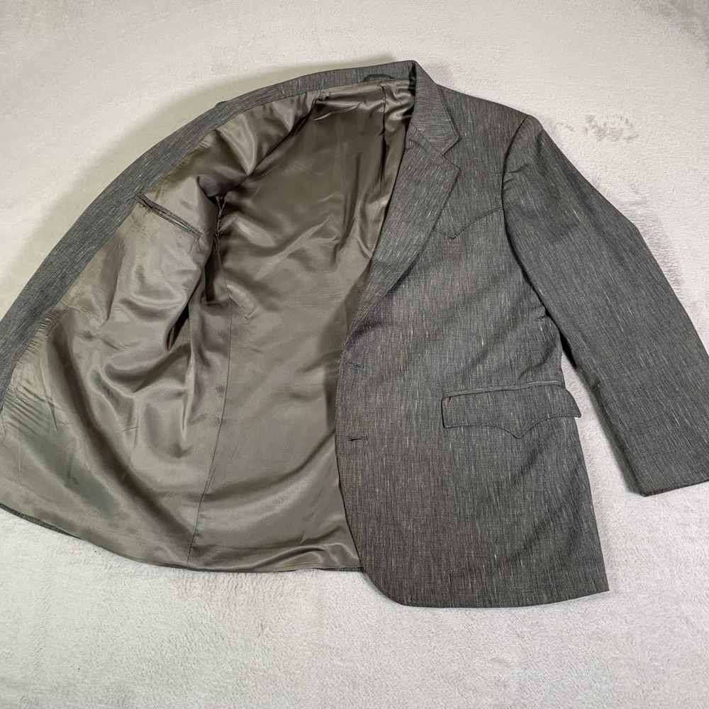 Vintage Circle S Blazer Mens 44R Gray‎ Western Cowboy Sport Coat Jacket USA